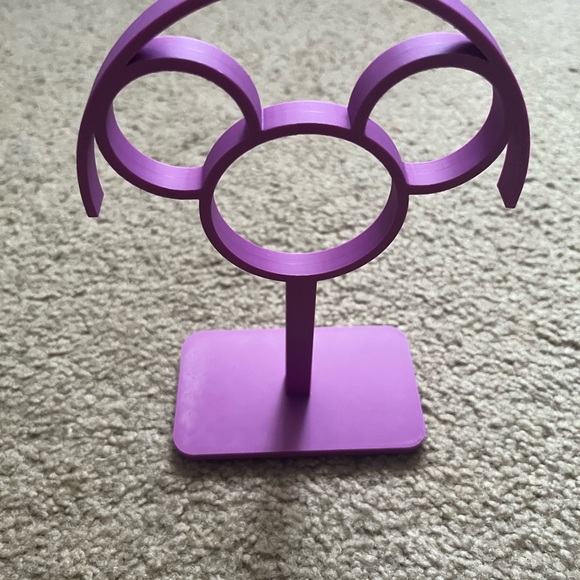 Headband is for show. Purple headband stand for sale made by a 3D printer! - Picture 4 of 5